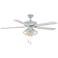 52" Wind River Dalton White Indoor Pull-Chain LED Ceiling Fan