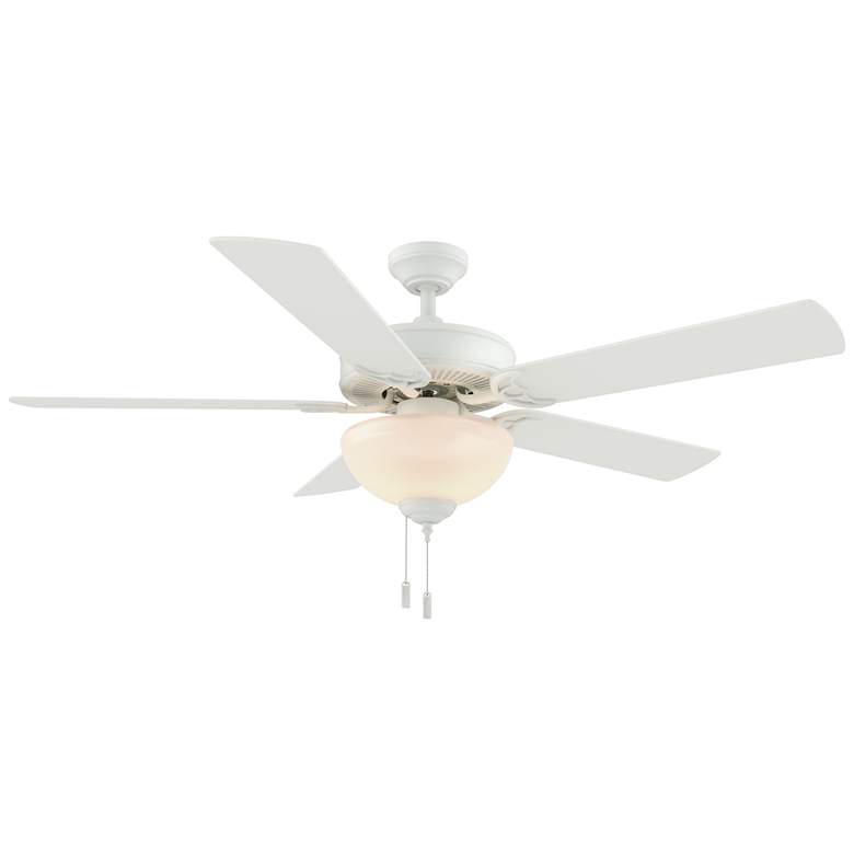Image 1 52" Wind River Dalton White Indoor Pull-Chain LED Ceiling Fan