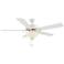 52" Wind River Dalton White Indoor Pull-Chain LED Ceiling Fan