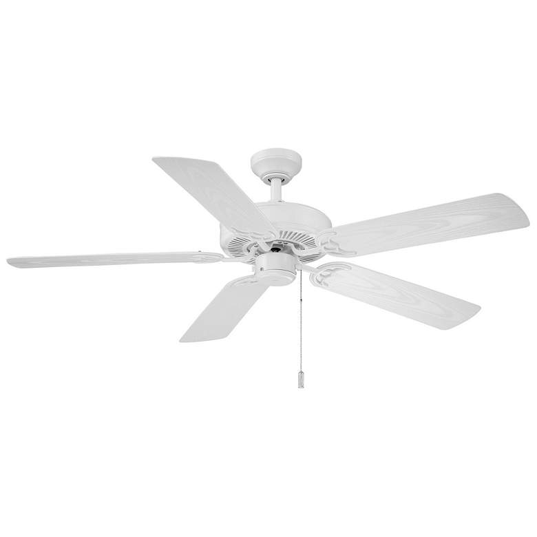 Image 1 52" Wind River Dalton White Outdoor Pull-Chain Ceiling Fan