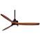 52" Windspun Black and Walnut LED Ceiling Fan with Remote Control