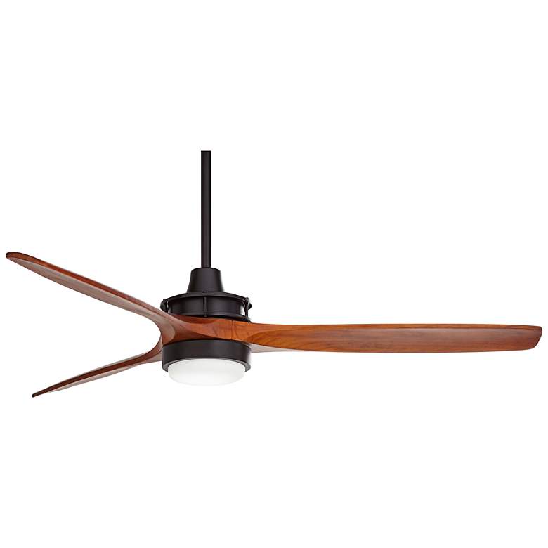 Image 6 52" Windspun Black and Walnut LED Ceiling Fan with Remote Control more views
