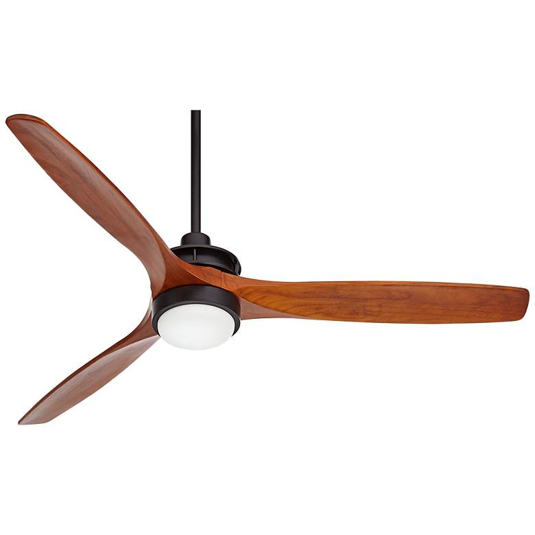 Image 7 52" Windspun Black and Walnut LED Ceiling Fan with Remote Control more views