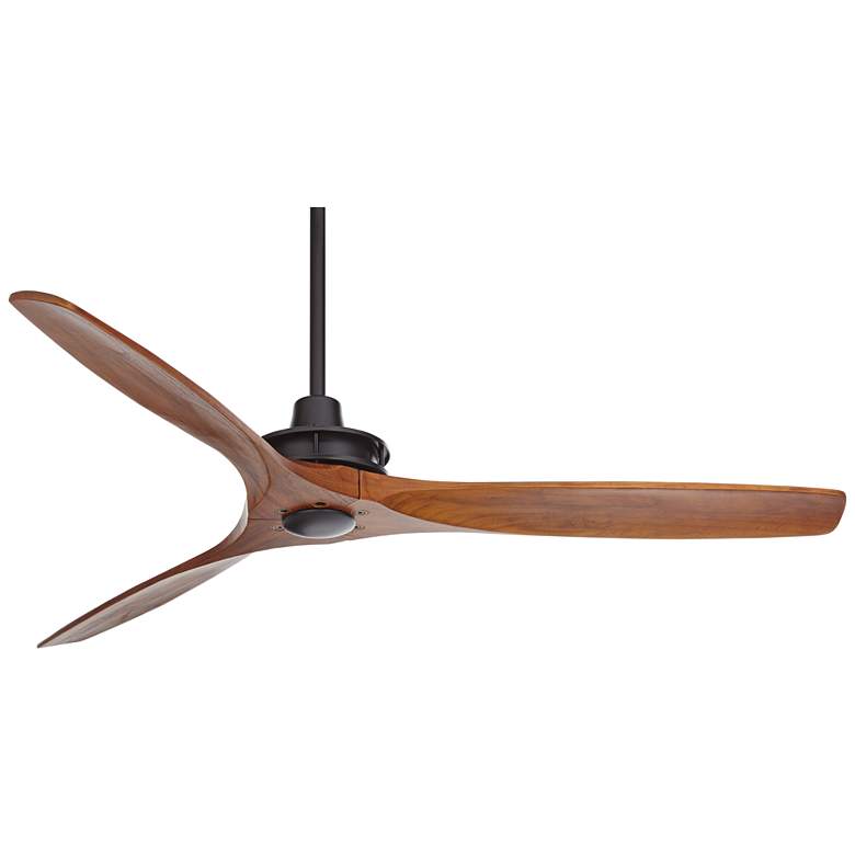 Image 2 52" Windspun Black-Walnut Modern DC Fan by Casa Vieja with Remote