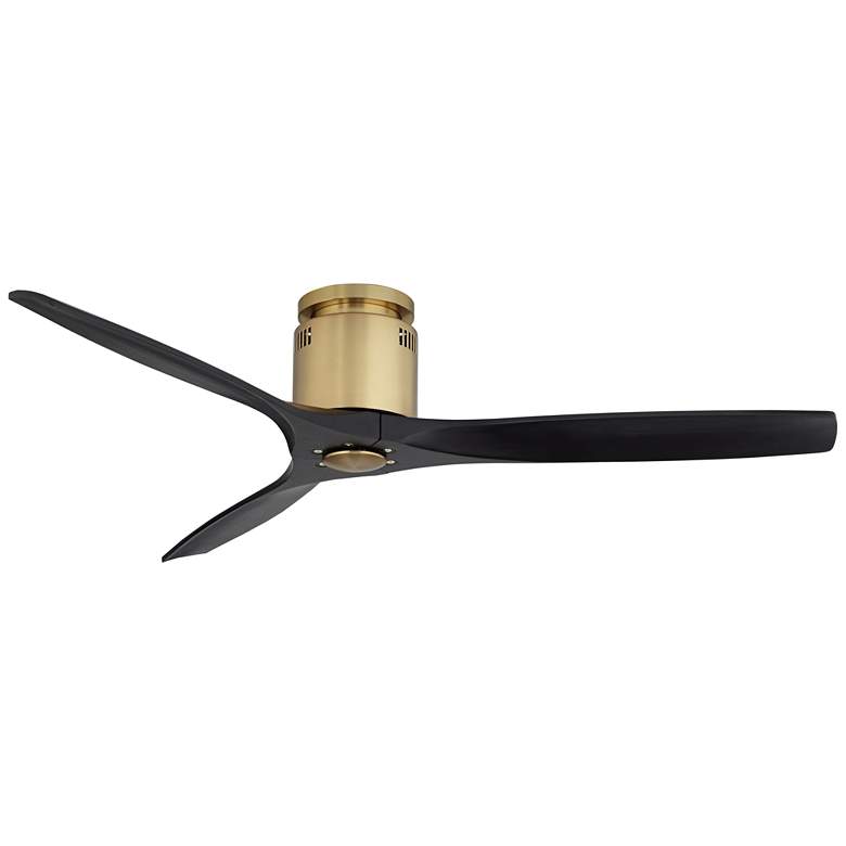 Image 2 52 inch Windspun Brass and Black DC Hugger Ceiling Fan with Remote