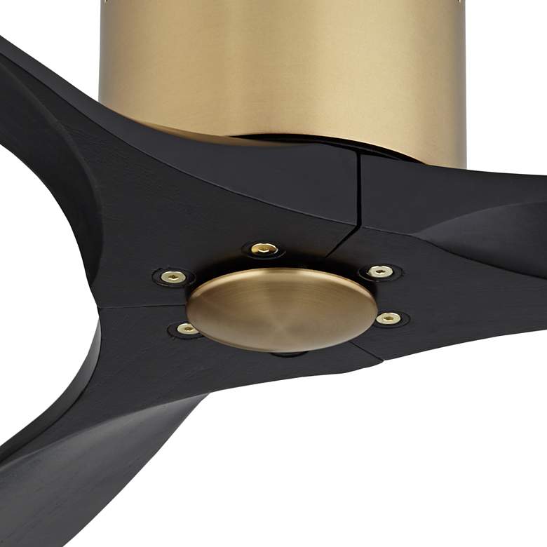 Image 3 52" Windspun Brass and Black DC Hugger Ceiling Fan with Remote more views