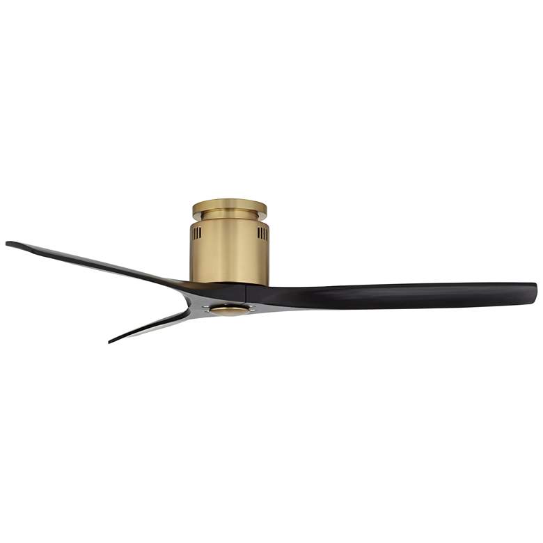 Image 6 52" Windspun Brass and Black DC Hugger Ceiling Fan with Remote more views
