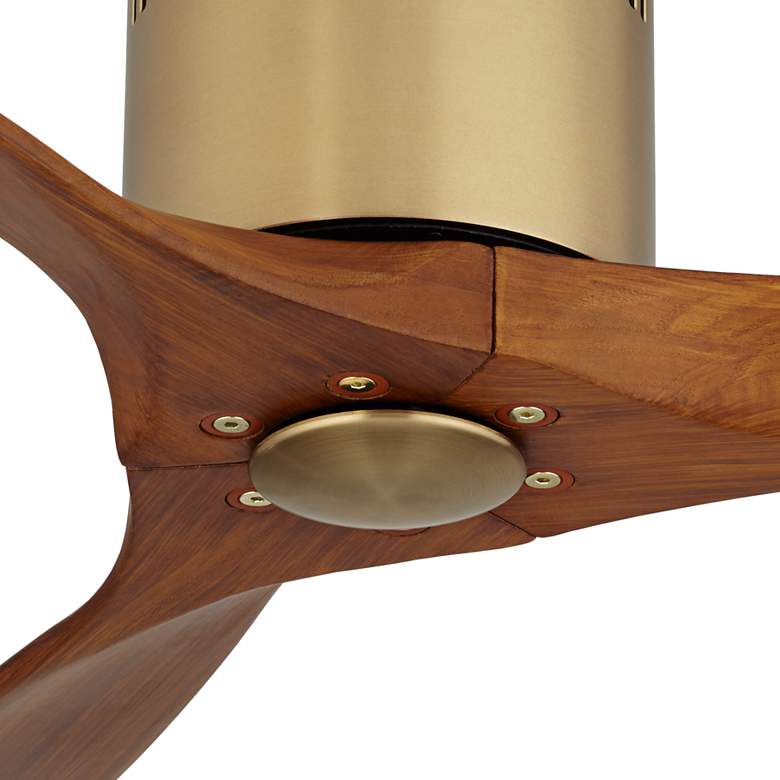Image 3 52" Windspun Brass-Walnut DC Hugger Ceiling Fan with Remote more views