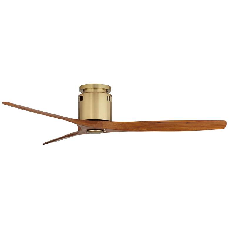 Image 6 52" Windspun Brass-Walnut DC Hugger Ceiling Fan with Remote more views
