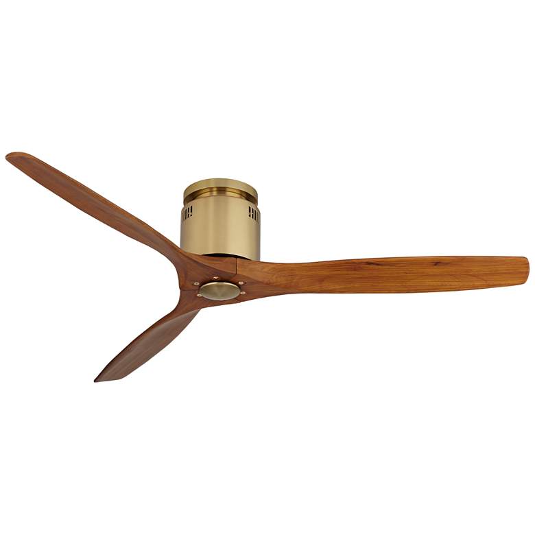Image 7 52" Windspun Brass-Walnut DC Hugger Ceiling Fan with Remote more views
