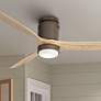 52" Windspun Bronze and Wood Blades LED DC Hugger Fan with Remote