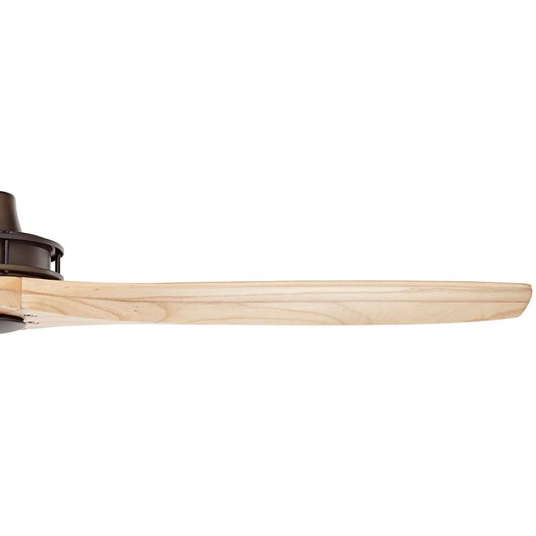 Image 4 52" Windspun Bronze Natural Wood Blades Ceiling Fan with Remote more views