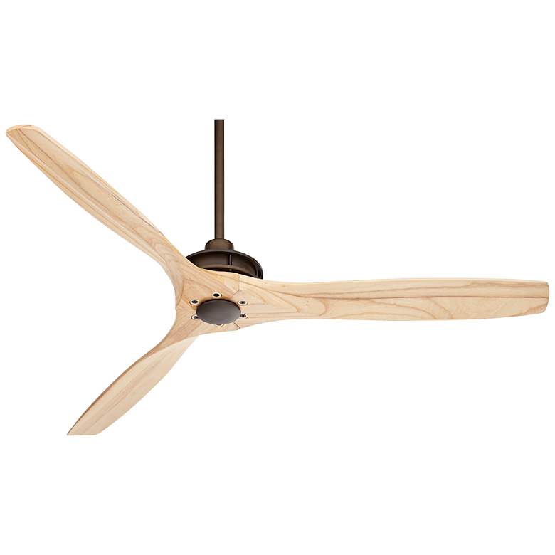 Image 7 52" Windspun Bronze Natural Wood Blades Ceiling Fan with Remote more views