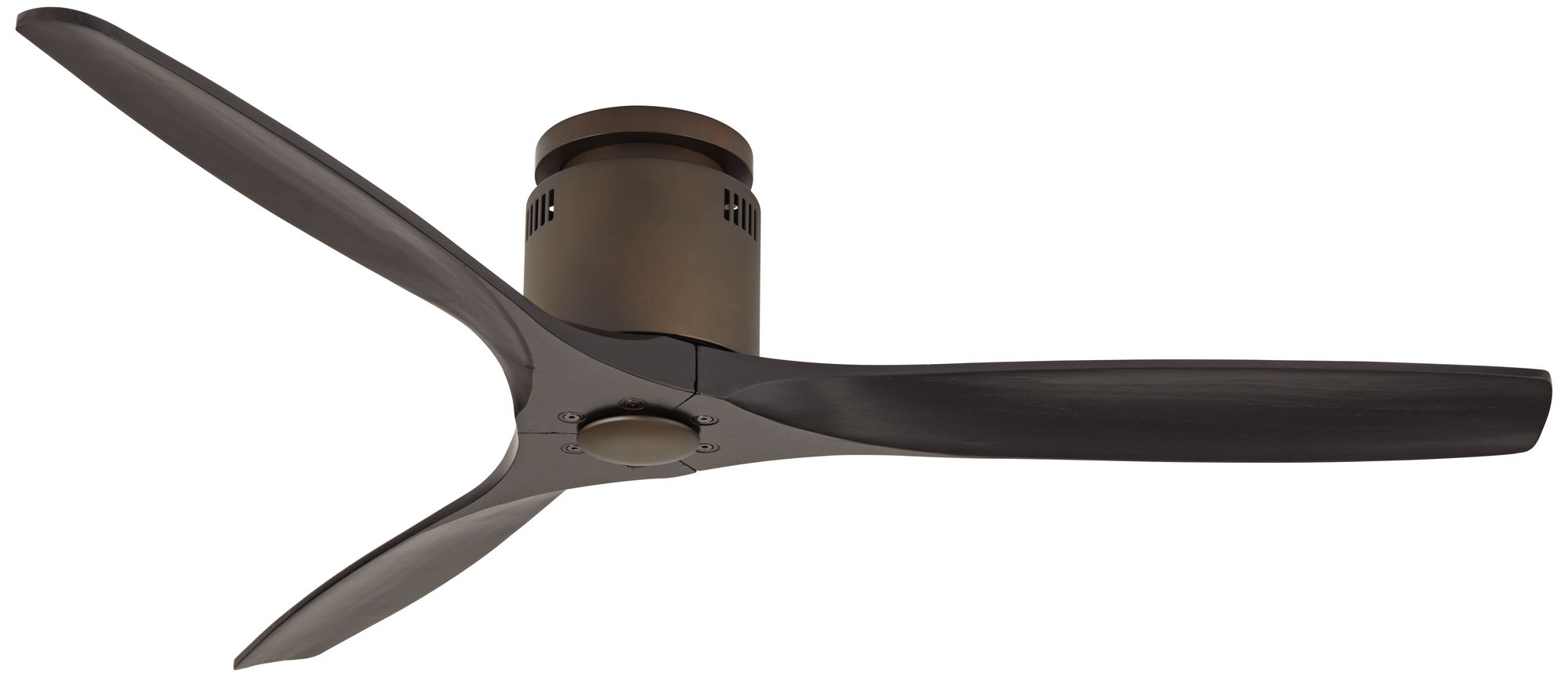 52" Windspun Bronze with Black Blade DC Hugger Ceiling Fan with Remote