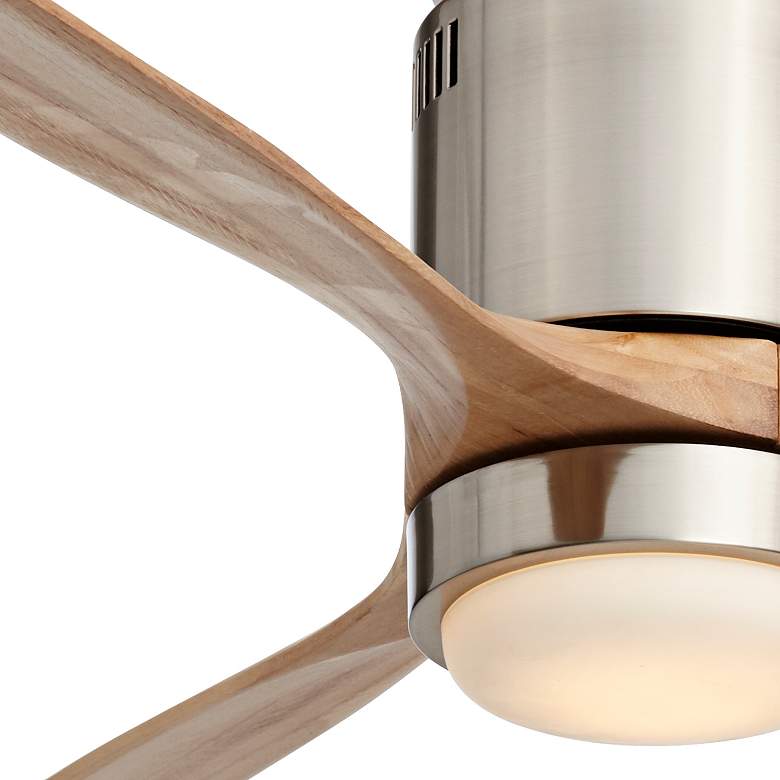 Image 3 52" Windspun Brushed Nickel LED DC Hugger Ceiling Fan with Remote more views