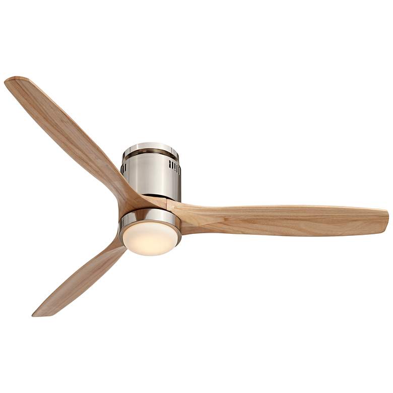 Image 4 52" Windspun Brushed Nickel LED DC Hugger Ceiling Fan with Remote more views