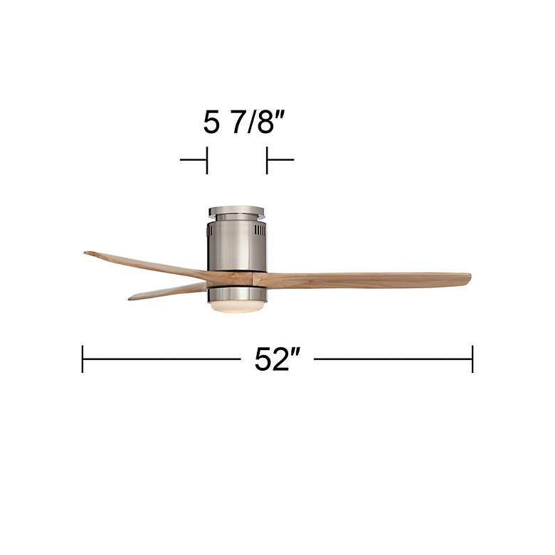 Image 7 52" Windspun Brushed Nickel LED DC Hugger Ceiling Fan with Remote more views