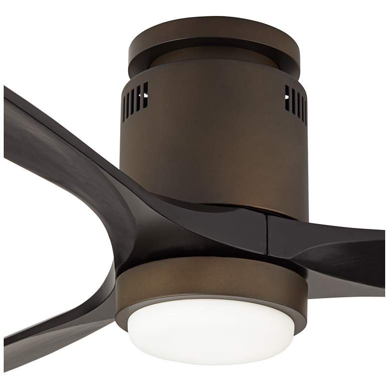 Image 3 52" Windspun DC Bronze Black LED Hugger Ceiling Fan with Remote more views