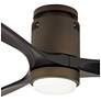 52" Windspun DC Bronze Black LED Hugger Ceiling Fan with Remote