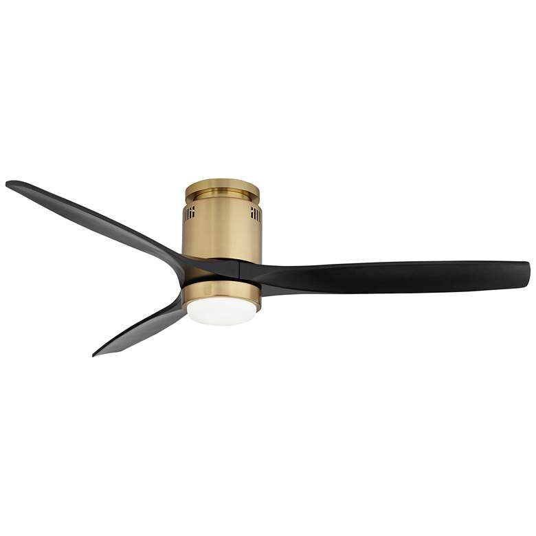 Image 2 52" Windspun DC Soft Brass LED Hugger Ceiling Fan with Remote