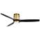 52" Windspun DC Soft Brass LED Hugger Ceiling Fan with Remote