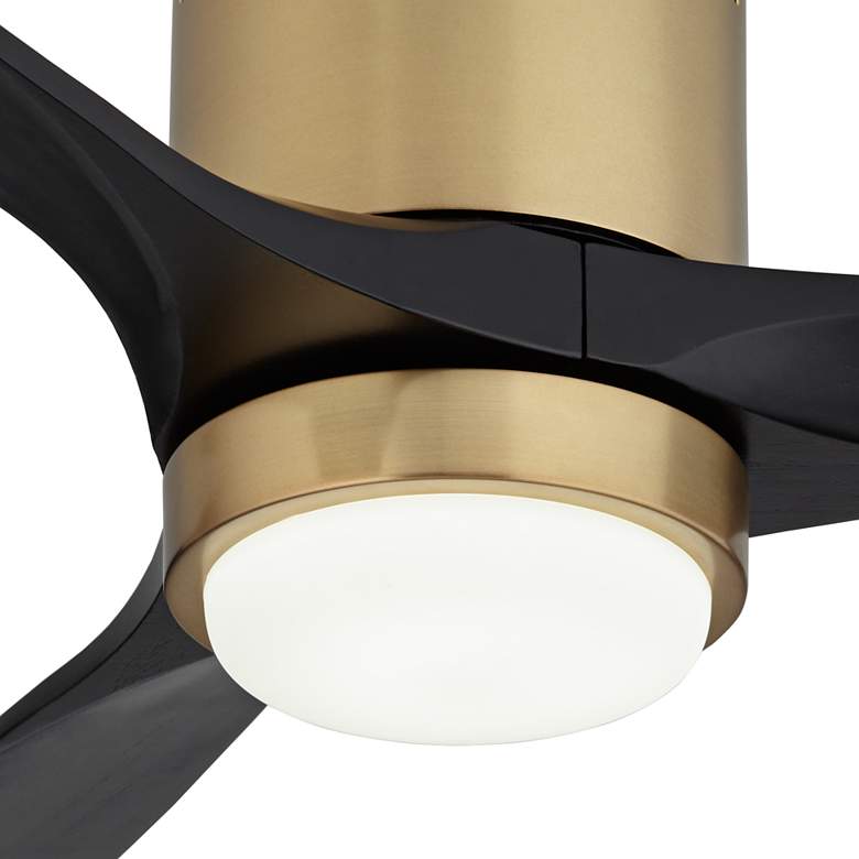 Image 3 52" Windspun DC Soft Brass LED Hugger Ceiling Fan with Remote more views