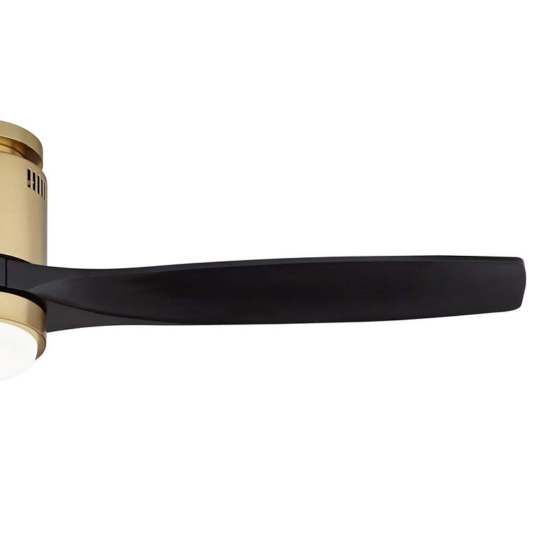 Image 4 52" Windspun DC Soft Brass LED Hugger Ceiling Fan with Remote more views
