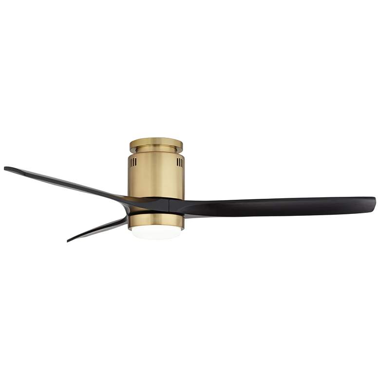 Image 6 52" Windspun DC Soft Brass LED Hugger Ceiling Fan with Remote more views