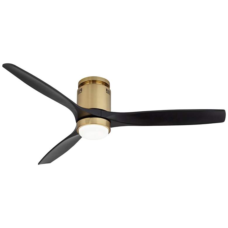 Image 7 52" Windspun DC Soft Brass LED Hugger Ceiling Fan with Remote more views