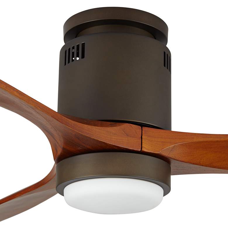 Image 3 52" Windspun DC Walnut Bronze LED Hugger Ceiling Fan with Remote more views
