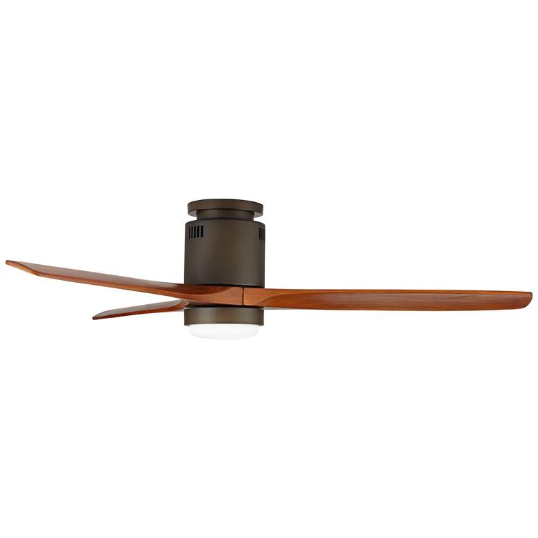 Image 7 52" Windspun DC Walnut Bronze LED Hugger Ceiling Fan with Remote more views
