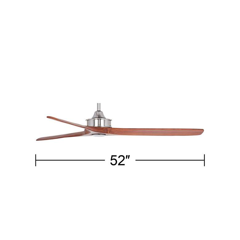 Image 7 52" Windspun DC Walnut Wood and Nickel Modern Ceiling Fan with Remote more views