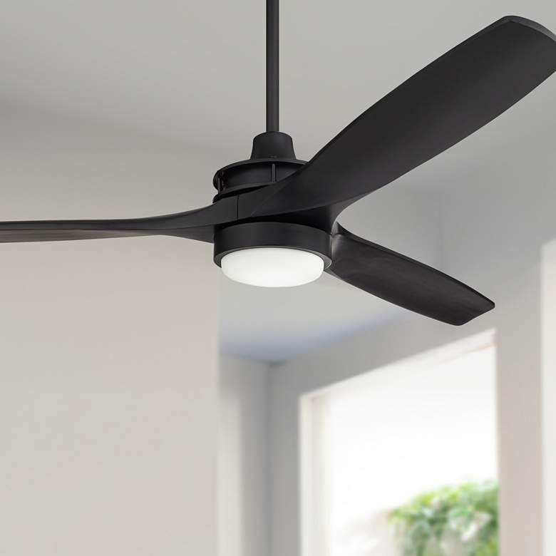 Image 1 52 inch Windspun Matte Black LED Ceiling Fan