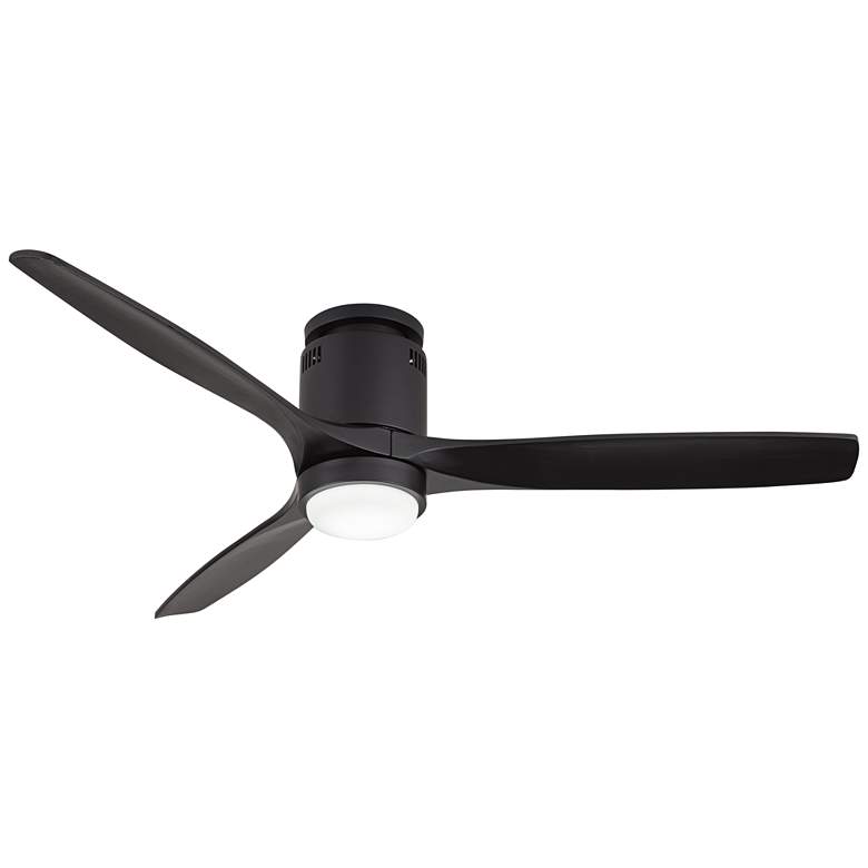 Image 2 52" Windspun Matte Black LED DC Hugger Ceiling Fan with Remote