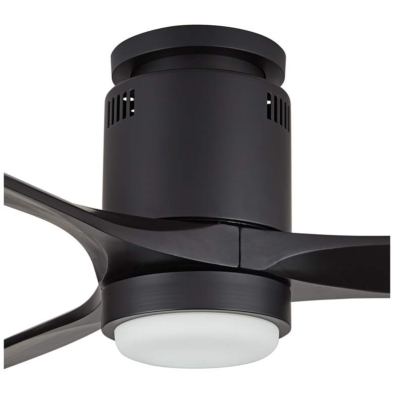 Image 3 52" Windspun Matte Black LED DC Hugger Ceiling Fan with Remote more views