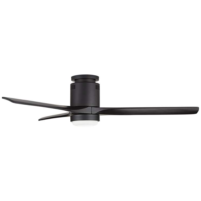 Image 6 52" Windspun Matte Black LED DC Hugger Ceiling Fan with Remote more views