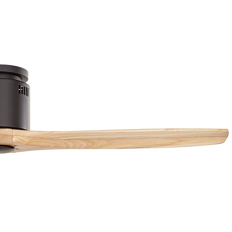 Image 4 52" Windspun Matte Black-Natural DC Modern Hugger Fan with Remote more views
