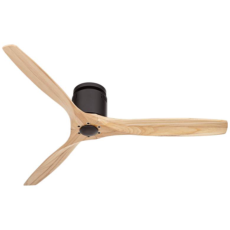 Image 7 52" Windspun Matte Black-Natural DC Modern Hugger Fan with Remote more views