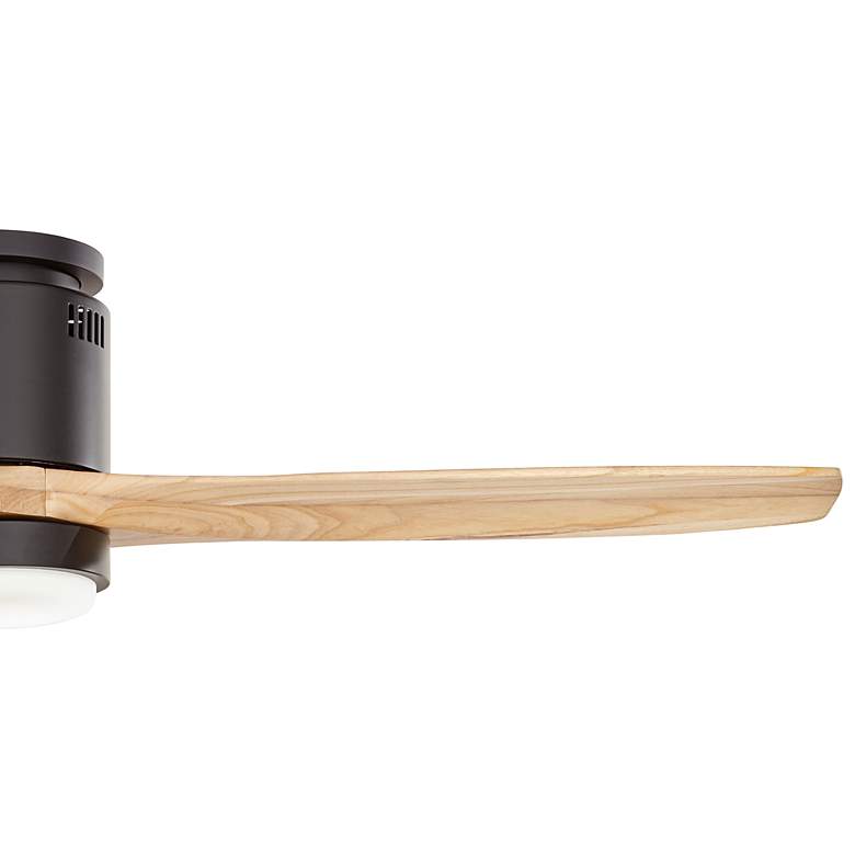 Image 4 52" Windspun Matte Black-Natural LED DC Hugger Ceiling Fan with Remote more views