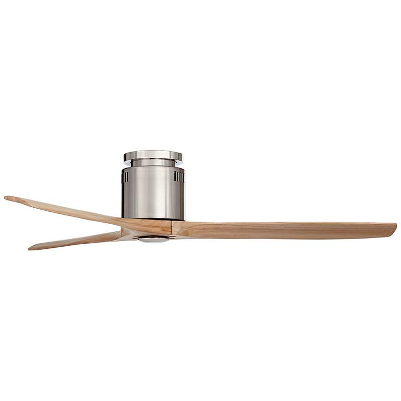 Image 6 52 inch Windspun Natural Nickel DC Modern Hugger Ceiling Fan with Remote more views