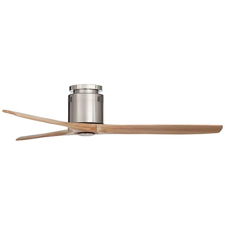 Image 6 52" Windspun Natural Nickel DC Modern Hugger Ceiling Fan with Remote more views