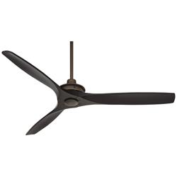 52&quot; Windspun Oil Rubbed Bronze and Matte Black Ceiling Fan with Remote
