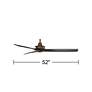 52" Windspun Oil Rubbed Bronze and Matte Black Ceiling Fan with Remote
