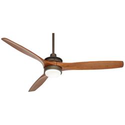 52&quot; Windspun Oil Rubbed Bronze and Walnut LED Ceiling Fan with Remote