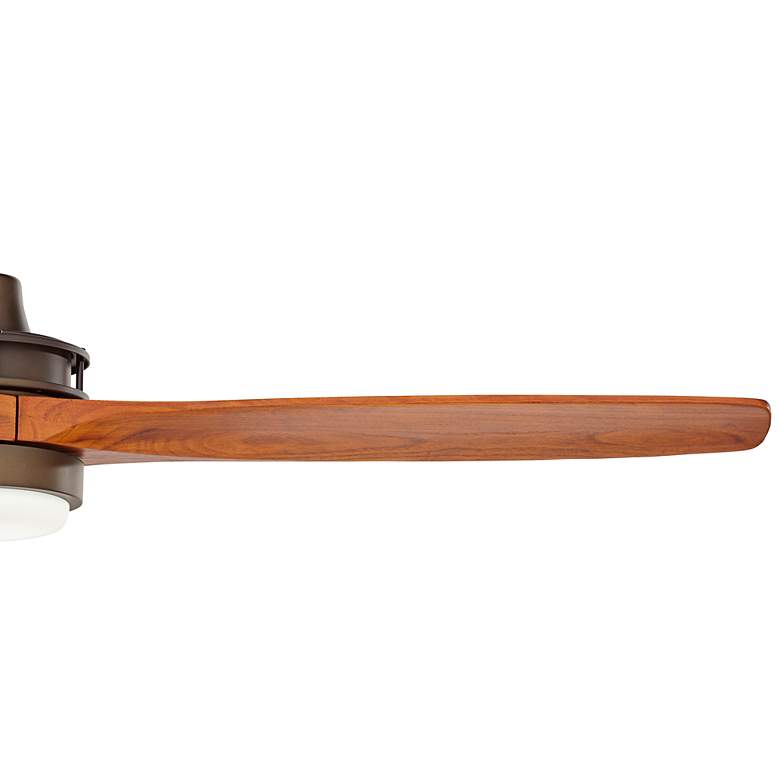 Image 4 52" Windspun Oil Rubbed Bronze and Walnut LED Ceiling Fan with Remote more views