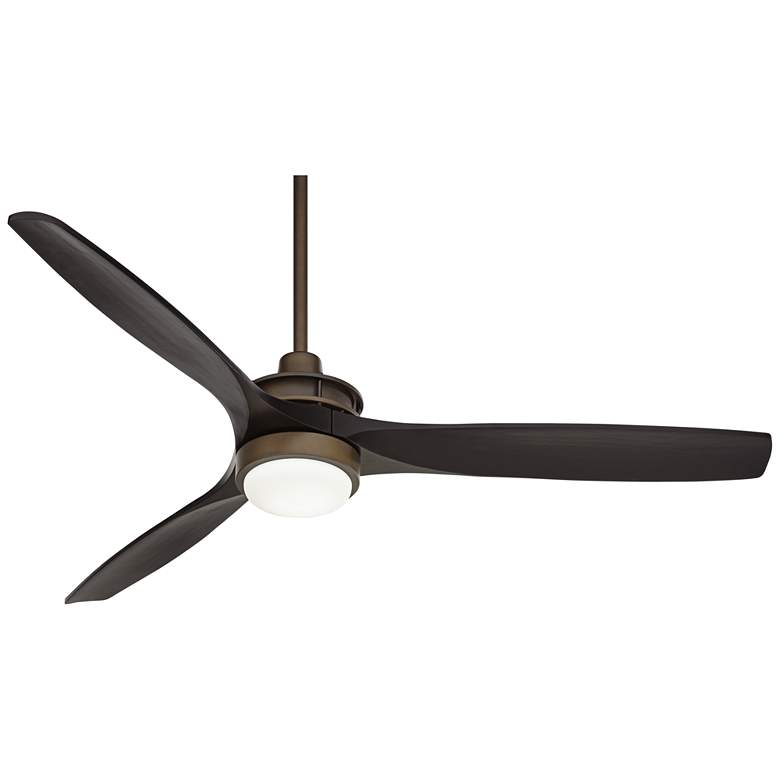 Image 2 52 inch Windspun Oil Rubbed Bronze Matte Black LED Ceiling Fan with Remote