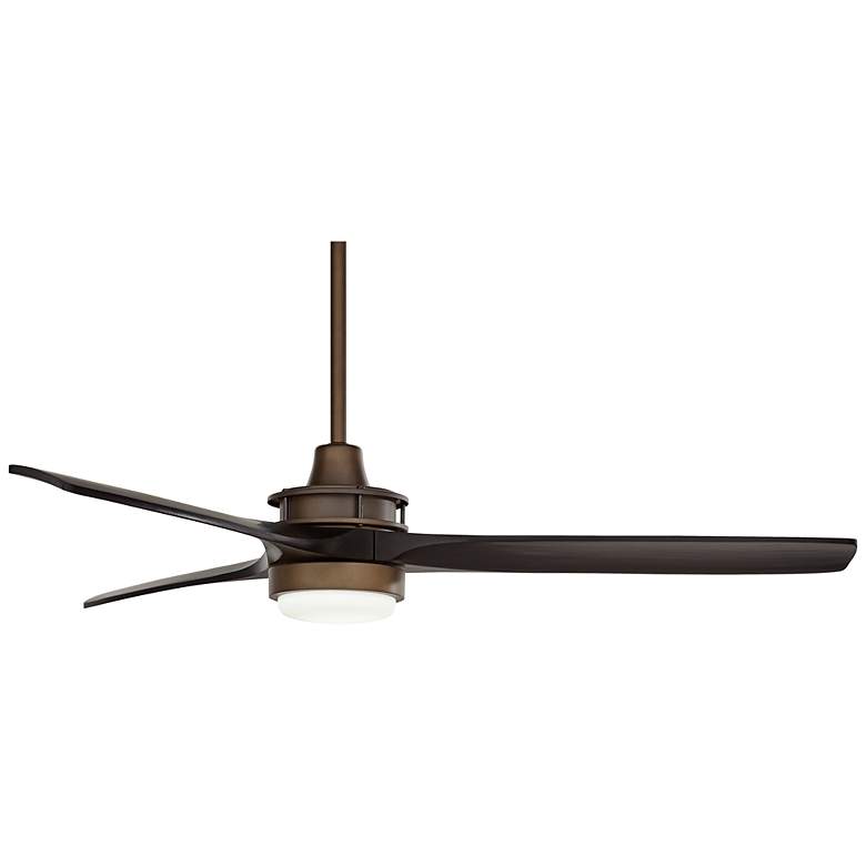Image 6 52 inch Windspun Oil Rubbed Bronze Matte Black LED Ceiling Fan with Remote more views