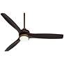 52" Windspun Oil Rubbed Bronze Matte Black LED Ceiling Fan with Remote