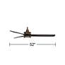 52" Windspun Oil Rubbed Bronze Matte Black LED Ceiling Fan with Remote