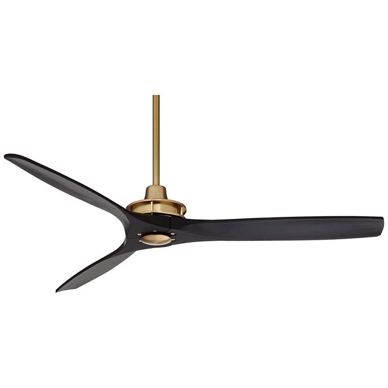 Image 2 52" Windspun Soft Brass and Matte Black Ceiling Fan with Remote